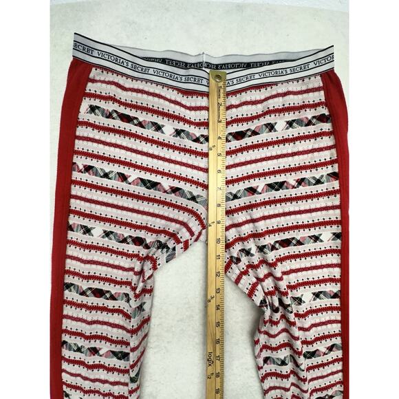 Victorias Secret Womens Medium Fireside Thermal Pajama Set Red Fair Isle - Picture 5 of 12